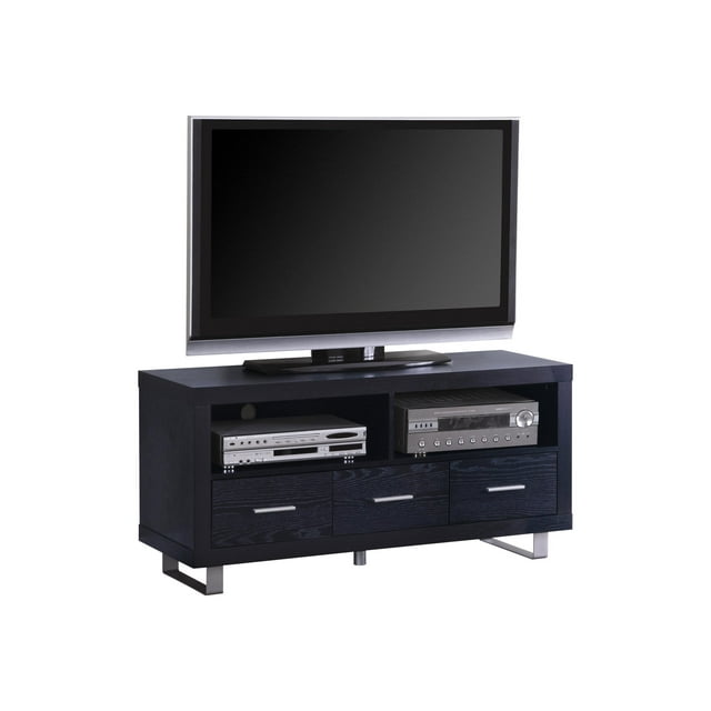 Coaster TV Stands Collection - Cabinet unit - for flat panel / AV equipment - silver, rich black