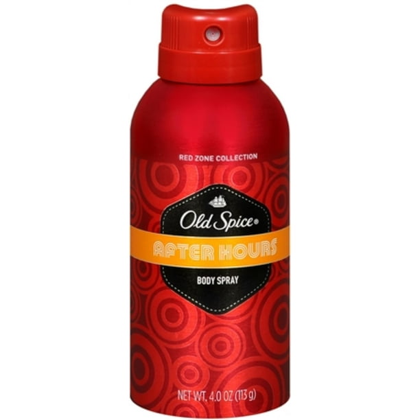 Old Spice Red Zone Collection Deodorant Body Spray After Hours 4 Oz Pack Of 6 Walmart Com