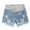 Blue, variant on CUSTG Women Casual Pants Maternity Shorts Summer Lightweight Low Ride Denim Shorts For Moms Breathable Stretchable Pregnancy With Comfortable Fit Leisure Style Linen Pants Women