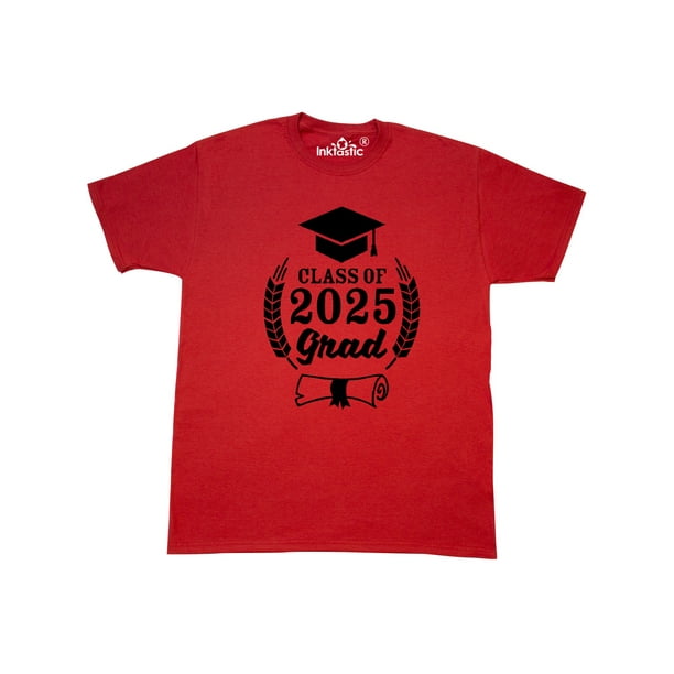 INKtastic Class of 2025 Grad with Diploma and Graduation Cap TShirt