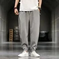 thumbnail image 3 of Pantalones deportivos masculinos, pantalones de otoño e invierno, pantalones de chándal para hombre, pantalones harén lisos, ropa original larga, pantalones holgados Y2k para correr, para hombre grand, 3 of 5