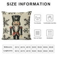 thumbnail image 5 of Creowell Black White Nutcrackers Throw Pillow Covers Pillowcases Merry Christmas Decorative Square Pillow Case Cushion Covers for Sofa Couch Outdoor Bed  12x12in, 5 of 5