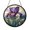 Acrylic 3.5 Inch, variant on Blooming Iris Glass Suncatcher Window Decor, Elegant Floral Hanging Art for Home