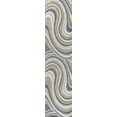 thumbnail image 4 of JONATHAN Y DAZZLE 2 x 8 Runner Rug, Flow Abstract Swirl - Blue/Mustard/Gray, DZC100C-28, 4 of 6