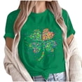 thumbnail image 3 of TaTaai Womens St Patricks Day Graphic Tshirt Short Sleeve Round Neck Casual Pullover Cotton Holiday Print Top Spring Summer Gift, 3 of 5