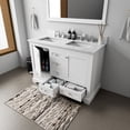 thumbnail image 4 of Tybee 48 in W x 22 in D White Double Bath Vanity, Carrara Marble Top and 46 in Mirror, 4 of 10