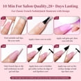 thumbnail image 4 of 9 Colors French Gel Nail Tips Pre-applied Base Coat & Tip Primer Pre-made French Nails Soft Gel Tips 15 Sizes Fake Nails False Nail Tips for Nail Art DIY, 4 of 7