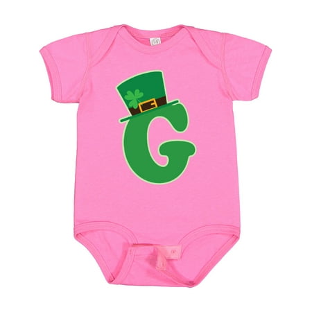 

Inktastic Irish St Patricks Day Letter G Monogram Gift Baby Boy or Baby Girl Bodysuit
