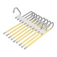 thumbnail image 1 of GUOOL Multi Layer Folding Pants Hangers Wardrobe Hanging Rack for Scarf Belt Ties Home Yellow, 1 of 9