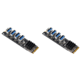 thumbnail image 1 of Tarjeta elevadora M.2 Mkey a 4 PCI-E expansión USB3.0 alta velocidad para computadoras escritorio, 1 of 5