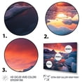 thumbnail image 3 of Designart "Glacier horizon Sunset Photography I" Landscapes Floater Framed Wall Art Print, 3 of 7