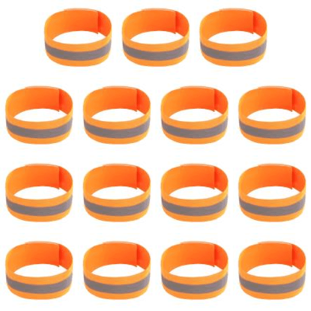 Cinturón de seguridad de poliéster transpirable reflectante para aventuras al aire libre naranja