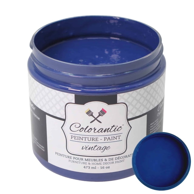 Colorantic | BLUE MOON Chalk Paint Based for Furniture DIY - DARK NAVY BLUE - 16 oz