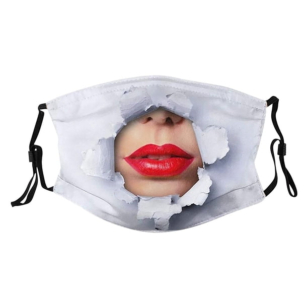 3D Funny Face Impreso Mascarada para Fiestas Halloween Cosplay Ciclismo