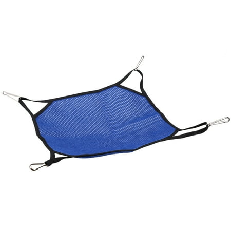 Xirurus Small Pet Mesh Hammock Hamster Rodent Squirrel Nest Activity Hanging Bed (Blue, L 13.38 inches / 34 cm)