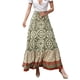 thumbnail image 1 of Gibobby faldas largas de mujer casuales Falda larga de flores bohemias para mujer, cintura alta elástica con bolsillos y cinturón, falda larga, falda plisada, falda de playa,(Verde, M), 1 of 5