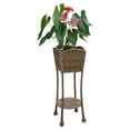 thumbnail image 2 of Jeco Black Wicker Patio Furniture Planter Stand, 2 of 2