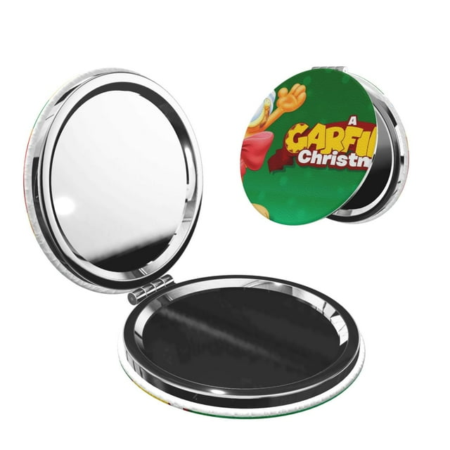 Zufioo Garfield for Portable Pocket Makeup Mirror, Foldable Handheld Magnifying Beauty Mirror Suitable for Wallet Handbag for Women-Round Shape