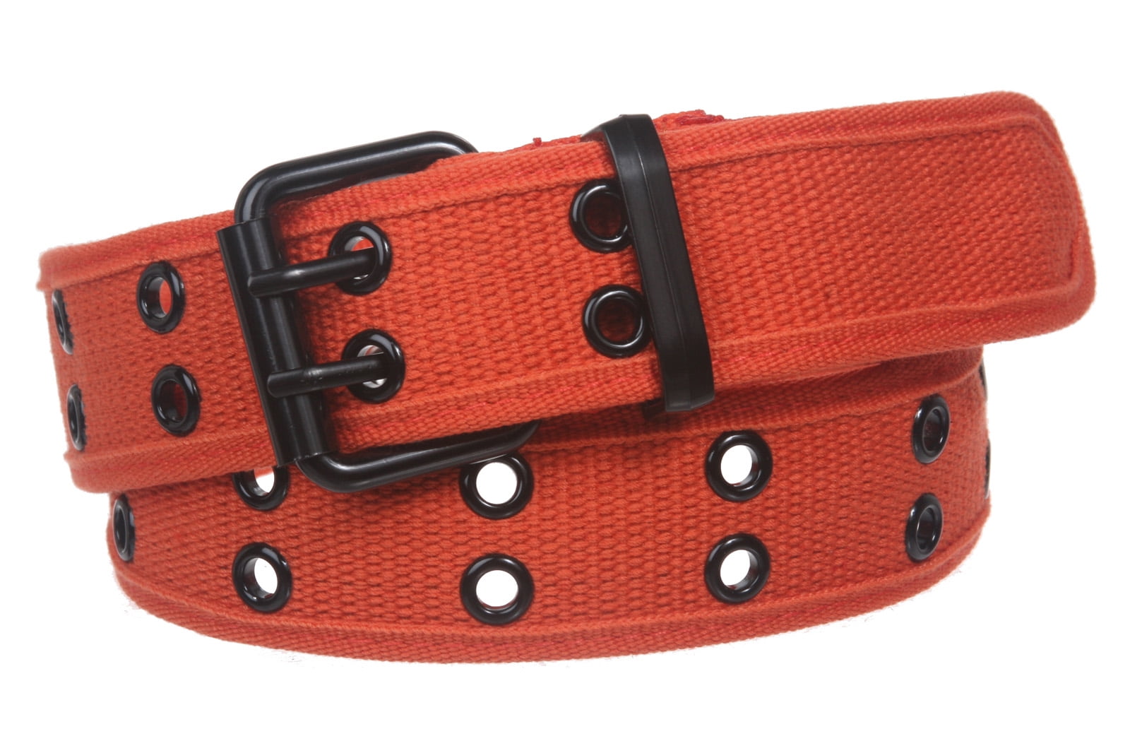 double eyelet canvas belt
