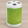 thumbnail image 1 of Lime Green Ceramic Toothbrush Holder, Cloudy Shade of Color Pastel Toned Backdrop Irish Tones, Decorative Versatile Countertop for Bathroom, 4.5" X 2.7", Lime Green Avocado Green, 1 of 4