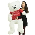 thumbnail image 3 of Giant White Teddy Bear 52 Inches Wears Removable Red Tshirt You Are Special, 3 of 5