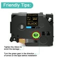 thumbnail image 3 of NineLeaf 40 Pack Compatible for Brother P-touch TZe-354 TZe354 TZ-354 TZ354 24mm 1 Inch Gold on Black Laminated TZe TZ Label Tape 0.94" x 26.2ft, 3 of 7