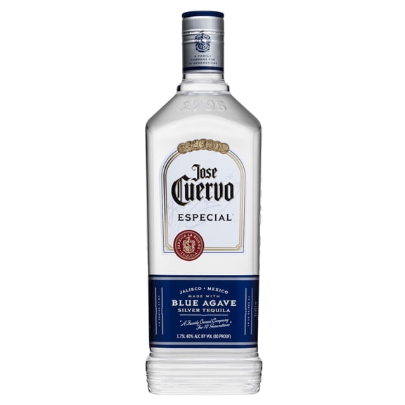 Jose Cuervo Especial Silver Tequila, 1.75 L Glass Bottle, 40% ABV