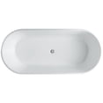 thumbnail image 5 of Kube Ovale 67'' White Free Standing Bathtub - Easy to Clean Easy to Repair, 5 of 7