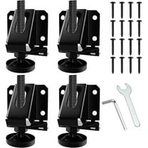 Emlimny Heavy Duty Leveling Feet, 4 Pack Adjustable Furniture Levelers with 880LB Capacity, 2" Height Adjustment, No-Flip Furniture Installation Hexagon Nuts Lock Furniture Legs Levelers