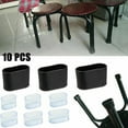 10 X Rubber Chair Leg Cap Oval Covers Furniture Table Feet Floor