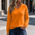 thumbnail image 3 of Szhihuiw Women's Lightweight Sweaters Fall Fashion Solid Color Long Sleeve Knit Hooded Sweater Business Casual Tops for Women, 3 of 9
