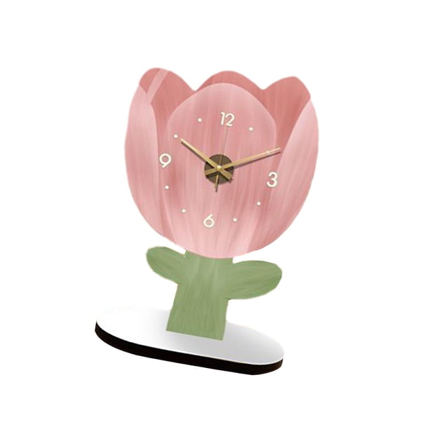 Reloj de escritorio decorativo, preciso, para cronometrar, estilo rústico, para mesa o repisa Tulipán