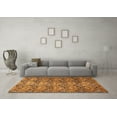 thumbnail image 3 of Ahgly Company Indoor Round Abstract Orange Modern Area Rugs, 6' Round, 3 of 4