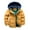 Yellow, variant on Kids Puffer Jacket Kids Winter Coat With Pocket Zipper Winter Hoodies Coat Long Sleeve Windproof Puffer Jacket Kids for Teen Boys 5-6 Years