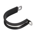 thumbnail image 4 of Uxcell 6Pack 1-1/2" Cable Clamp R Shape Stainless Steel Rubber Cushioned Pipe Strap, 4 of 4