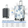 thumbnail image 6 of Balery Luggage Cover Pale Blue Lotus Flowers Print Suitcase Covers for Luggage Elastic Washable Suitcase Protector Fits 18-32 Inch Luggage-Large, 6 of 9