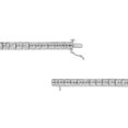 thumbnail image 4 of .925 Sterling Silver 2 Cttw Prong Set Round-Cut Diamond Link Bracelet (I-J Color, I3 Clarity) 7.25", 4 of 8