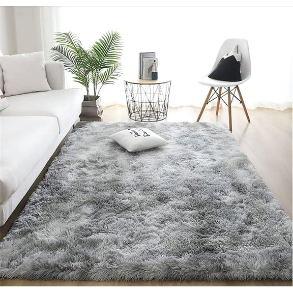 Modern Fluffy Area Rugs for Wide Application, Easy to Clean Non-Slip Plush Furry Floor Rug, Upgrade Shaggy Carpets with Super Soft Velvet Surface and Foam Interlayer, Ideal for