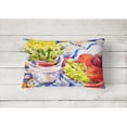 thumbnail image 2 of Carolines Treasures 6037PW1216 Apples Plums and Grapes with Flowers Decorative Canvas Fabric Pillow 12H x16W, 2 of 3