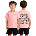thumbnail image 2 of Zylarhe Girls Easter Shirt Boys Short Sleeve Tee for Everyday Play and Schoolyard Lightweight Crewneck Top with Easter Print Design Comfortable Soft Top for Kids Ideal Holiday Outfit 8-9 Years Pink, 2 of 5
