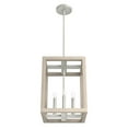thumbnail image 6 of Hunter - Squire Manor 4-light Brushed Nickel, Medium Size Pendant Light, Dimmable, Modern Style, Rectangle Shaped, for Bedrooms, Dining, Living Rooms - 19085, 6 of 9