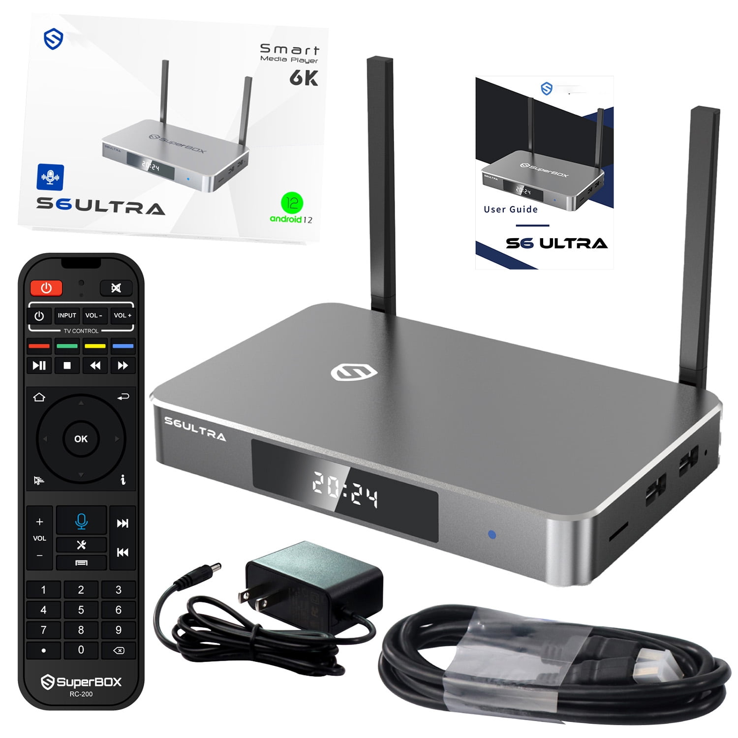 Super-S-6 ultra/S6 6K Ultra HD Output 4GB+128GB Home Entertainment Receiver with 7-Day Time Shift
