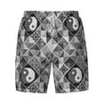thumbnail image 4 of Lsque Mens Swim Trunks Yin Yang With Black And White Pattern - Bathing Suit Compression Liner - Beach Swim Shorts Swimwear - (S-3XL) - Stretch Quick Dry -3X-Large, 4 of 9