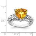 thumbnail image 2 of Primal Silver Sterling Silver Rhodium-plated Citrine Ring, 2 of 4