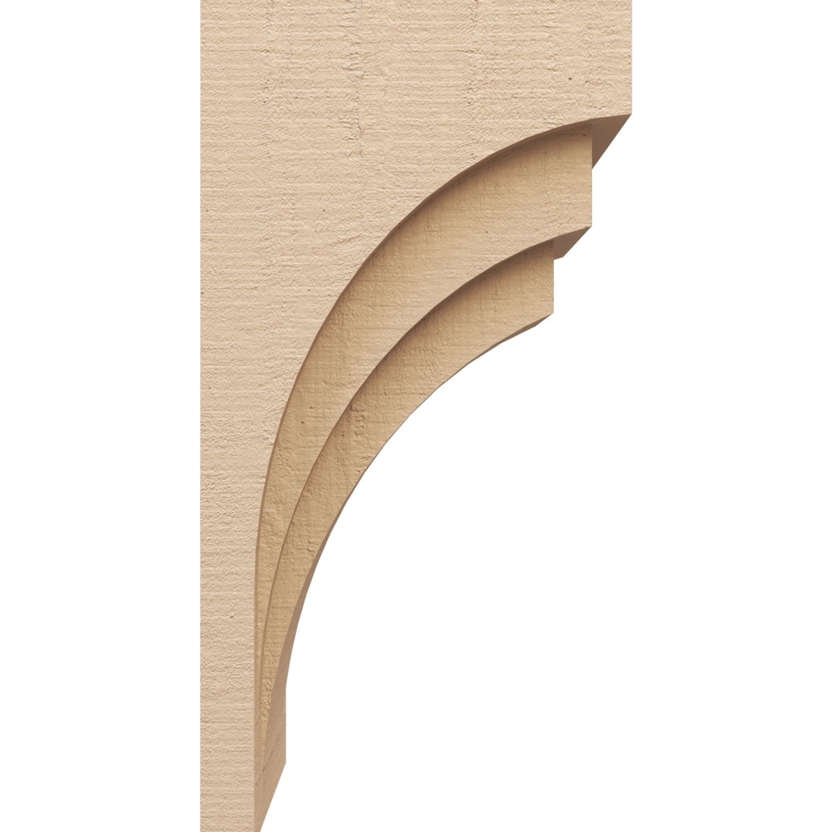 11"W x 11"D x 22"H Wide Rockford Rough Cedar Woodgrain TimberThane Corbel, Primed Tan