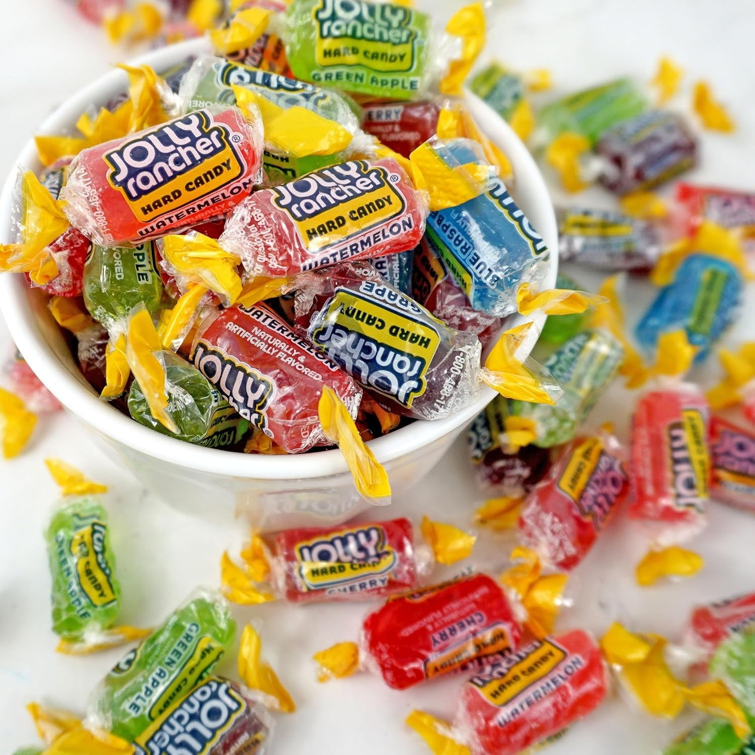 Jolly Ranchers Assorted Fruit Flavored Candy, 5lb Bulk Bag (Approx 375 Pieces), Individually Wrapped Hard Candy, The Hampton Popcorn & Candy Company