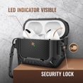 thumbnail image 2 of Funda para AirPods Pro MOBOSI Secure Lock de fibra de carbono a prueba de golpes, 2 of 7