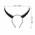 thumbnail image 3 of Headband Ombre White Black Faux Horns Accessory for Halloween Party Gothic Themed Event 1 Pack, 3 of 6