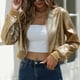 thumbnail image 5 of Chaquetas y abrigos casuales sin capucha de manga larga para mujer, cárdigan informal de moda, chaqueta lisa de manga larga con cremallera, abrigo para mujer, 5 of 7