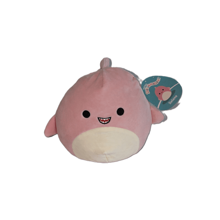国内で当店のみ SMILEY - Beluga Series-Pink Squishmallows 8 Inch Sealife Squad (Selene Pink Shark